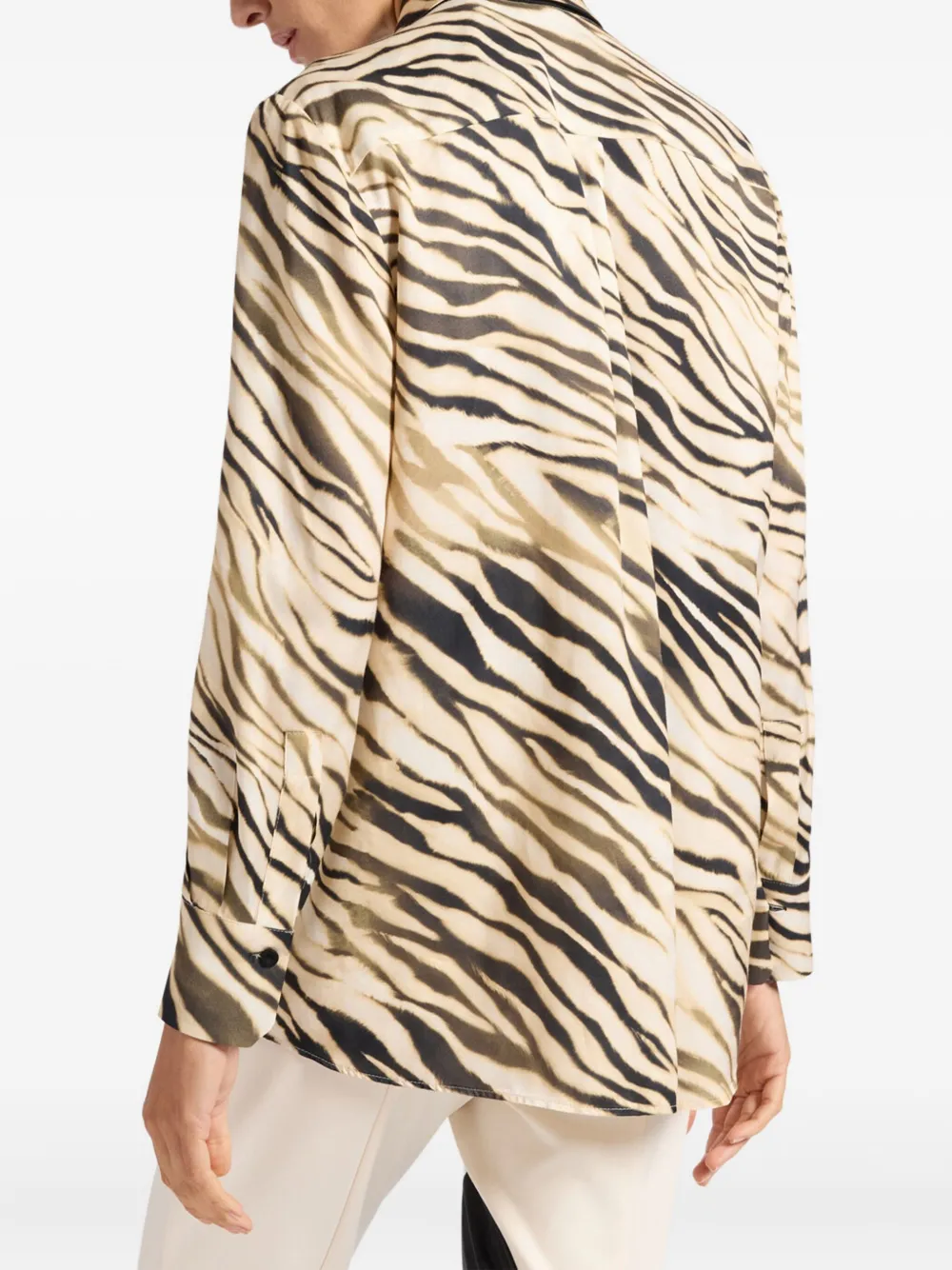 Elena Miro' Tiger-print Buttoned Shirt In Animal Print