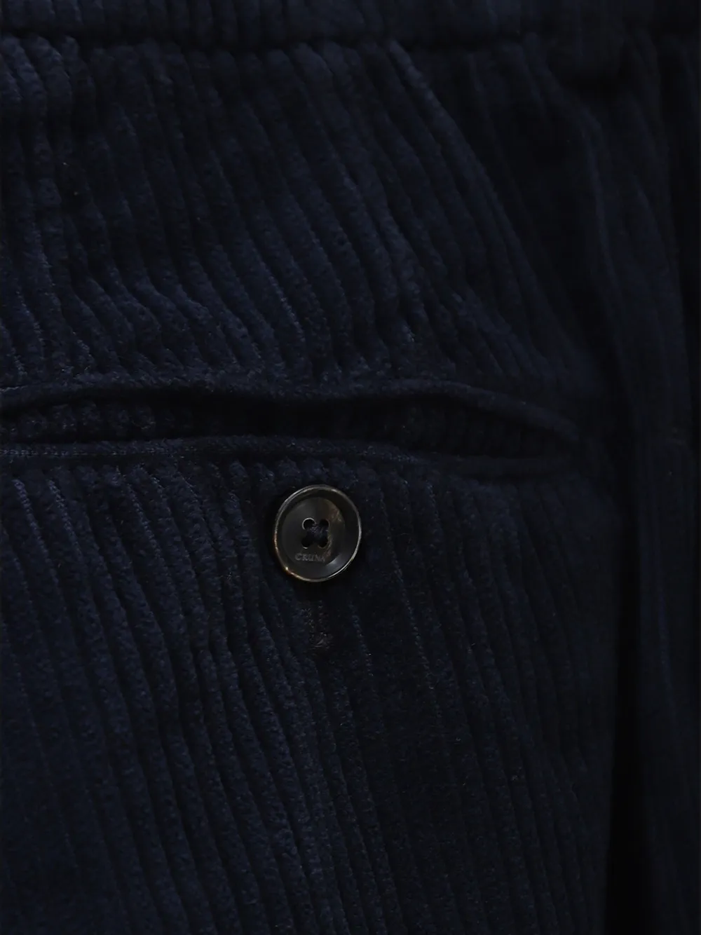 Cruna Mitte Corduroy Drawstring Trousers In Blue