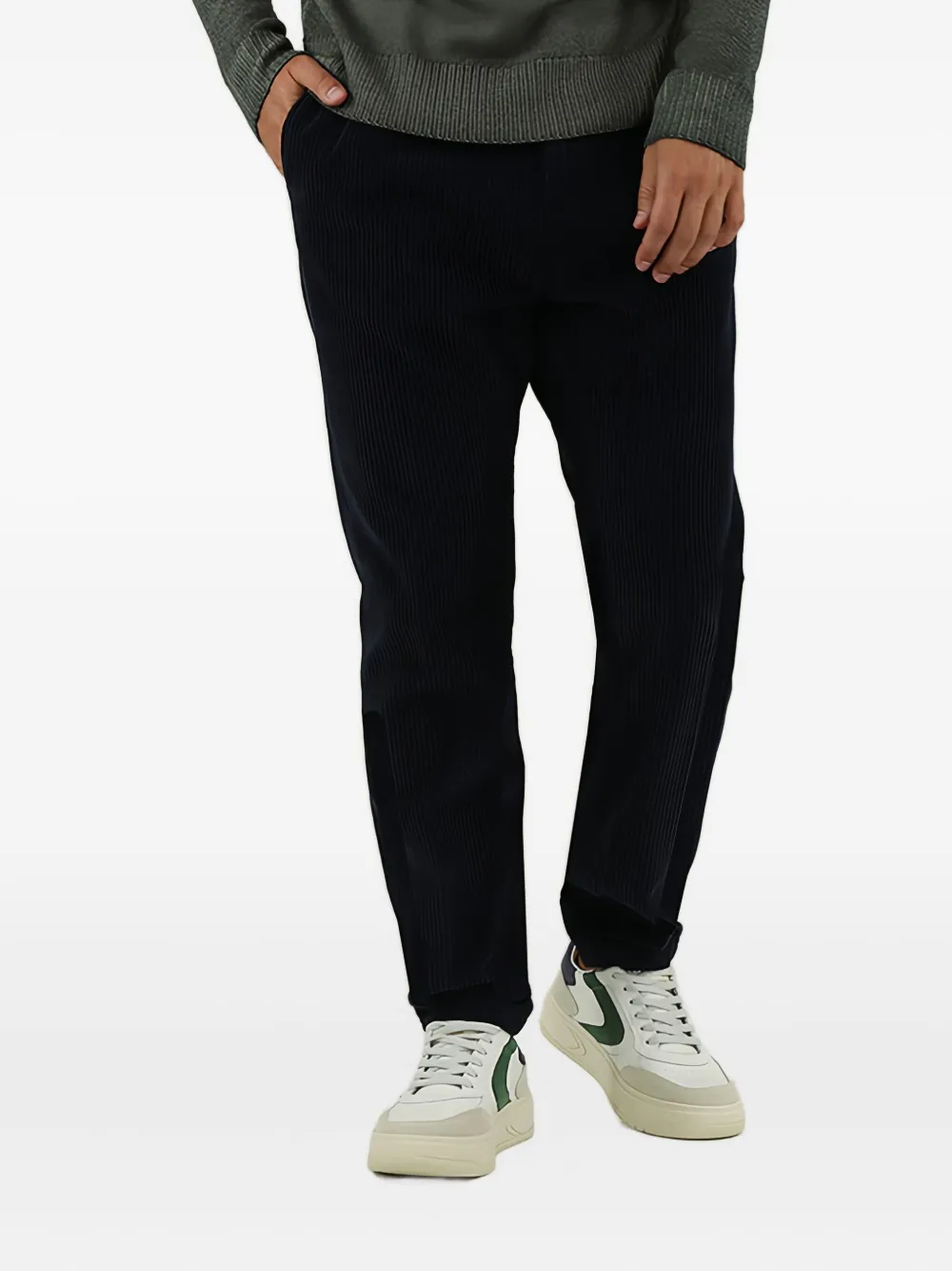Cruna Mitte corduroy drawstring trousers | Blue | Image 1