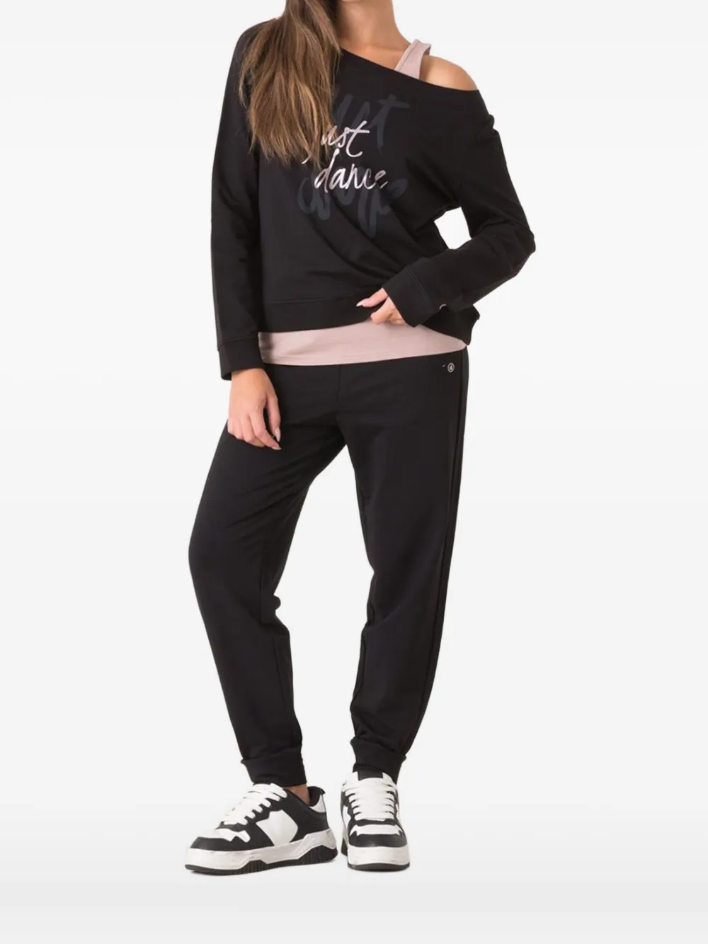 Dimensione Danza Off-shoulder Sweatshirt In Black