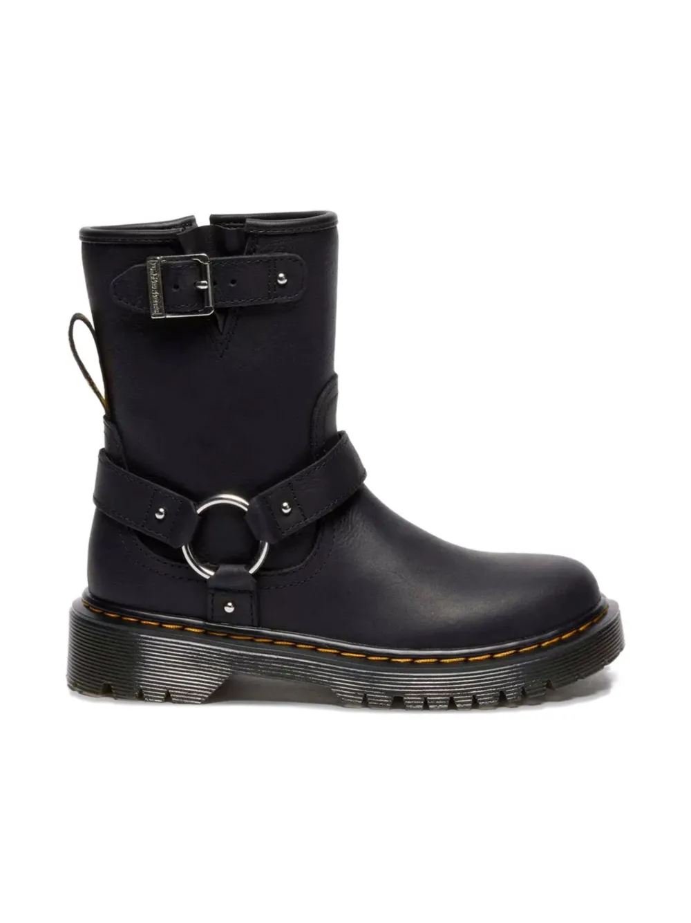 Dr. Martens Kids Anistone laarzen met gespbandje - Zwart