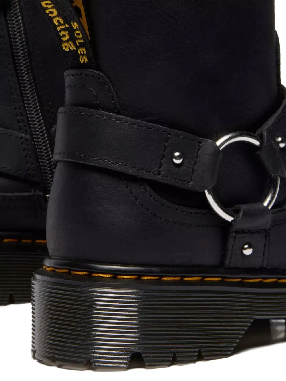 Dr. Martens Kids Anistone laarzen met gespbandje Zwart