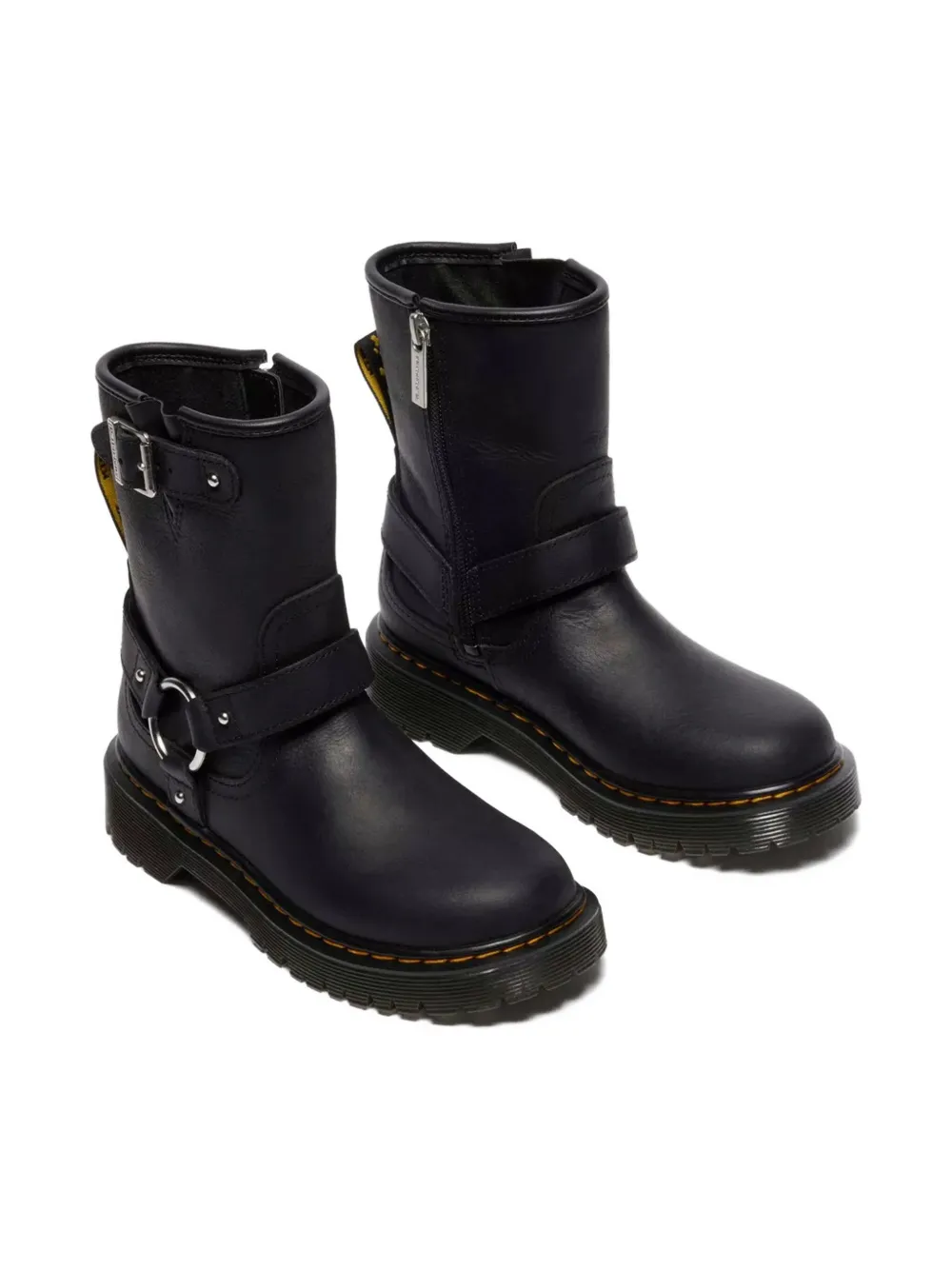 Dr. Martens Kids Anistone laarzen met gespbandje Zwart