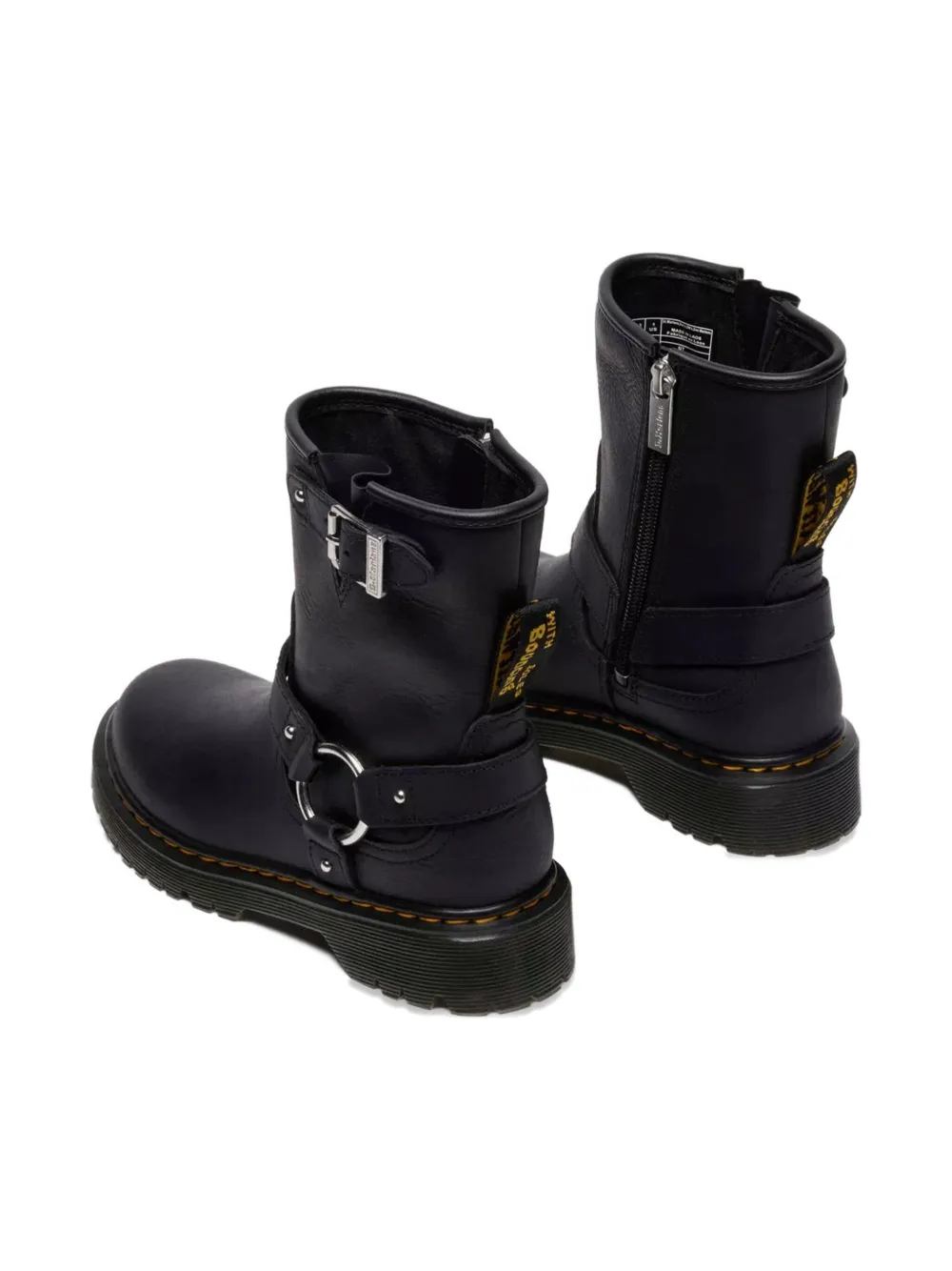Dr. Martens Kids Anistone laarzen met gespbandje Zwart