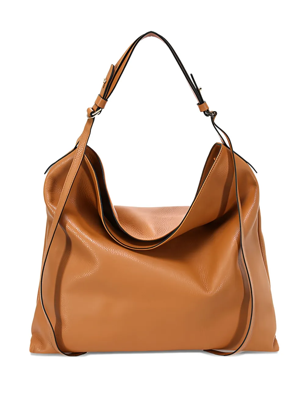 Loristella Leather Shoulder Bag In Brown
