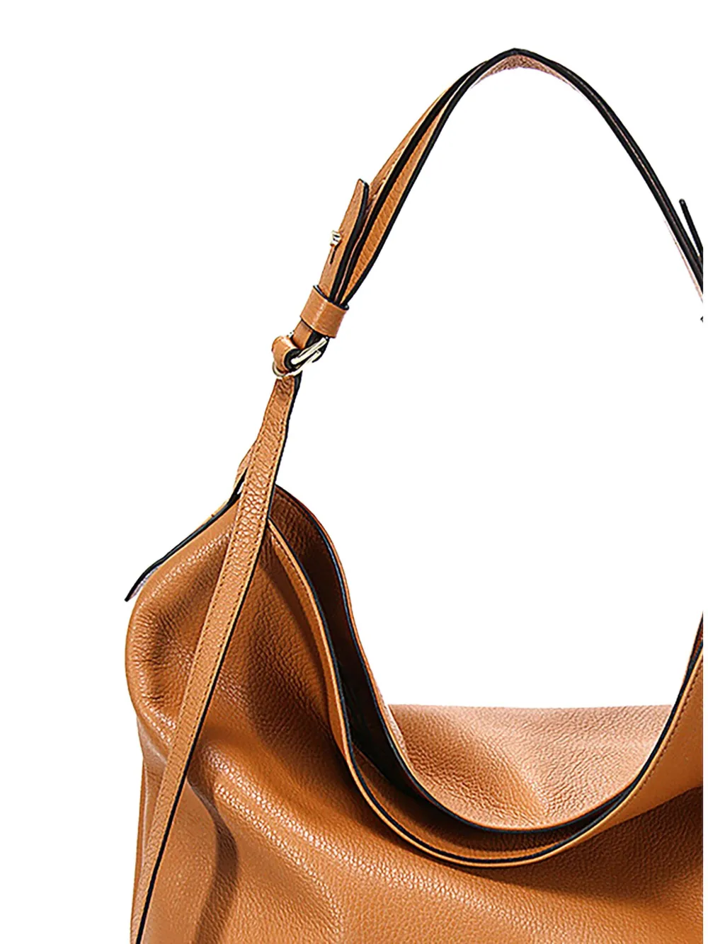 Loristella Leather Shoulder Bag In Brown