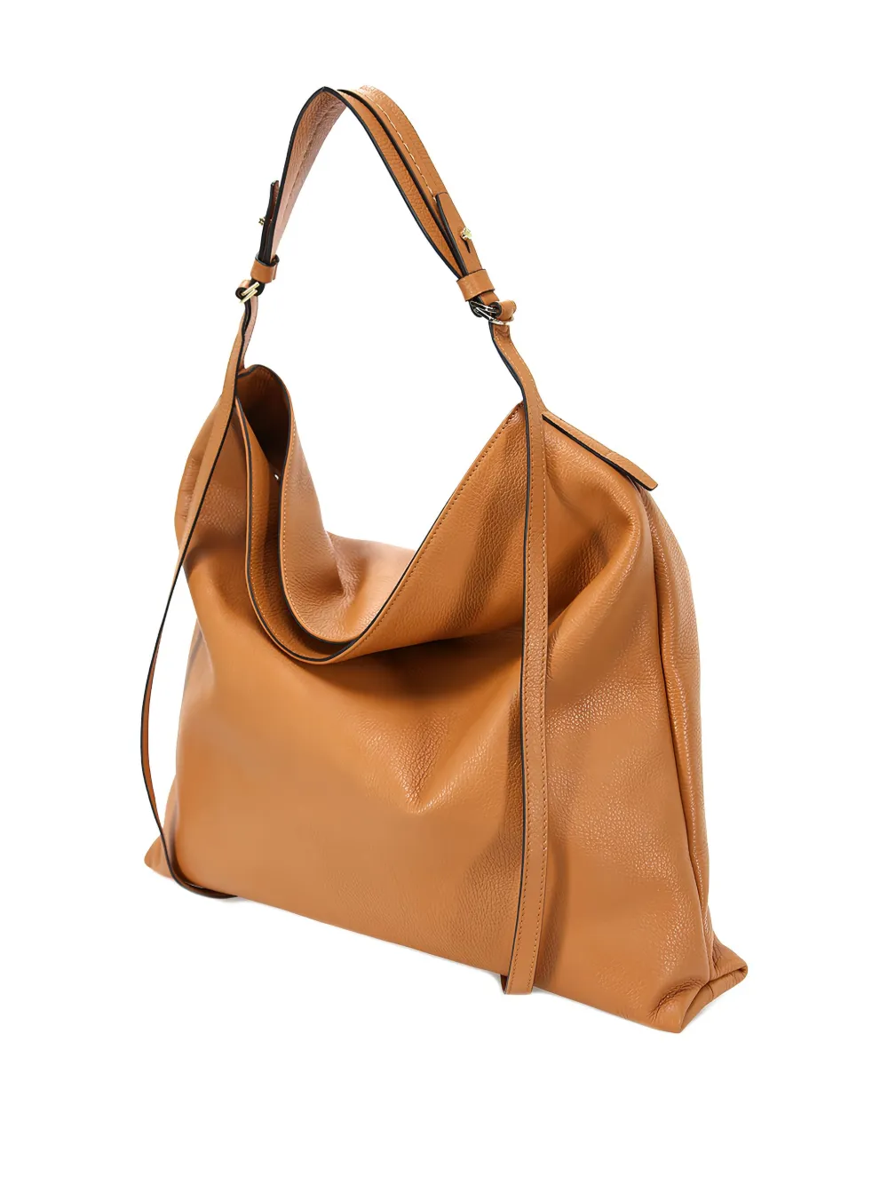 Loristella Leather Shoulder Bag In Brown