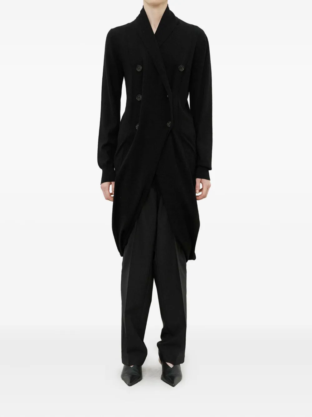 Meimeij Draped Cardigan In Black