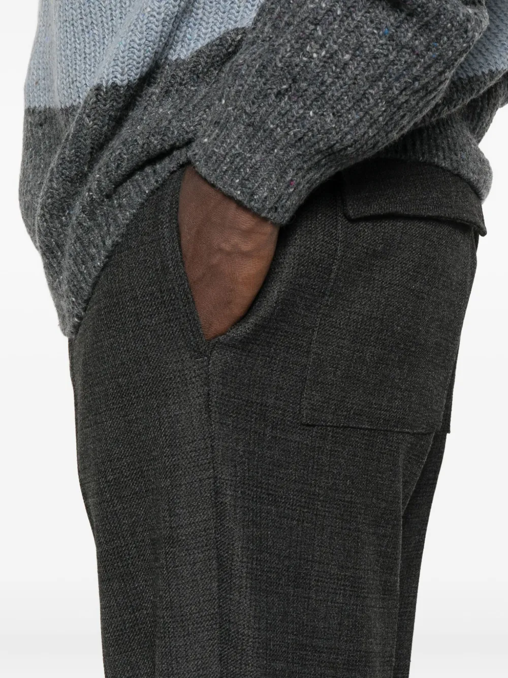 Paolo Pecora Pleat-detail Trousers In Gray