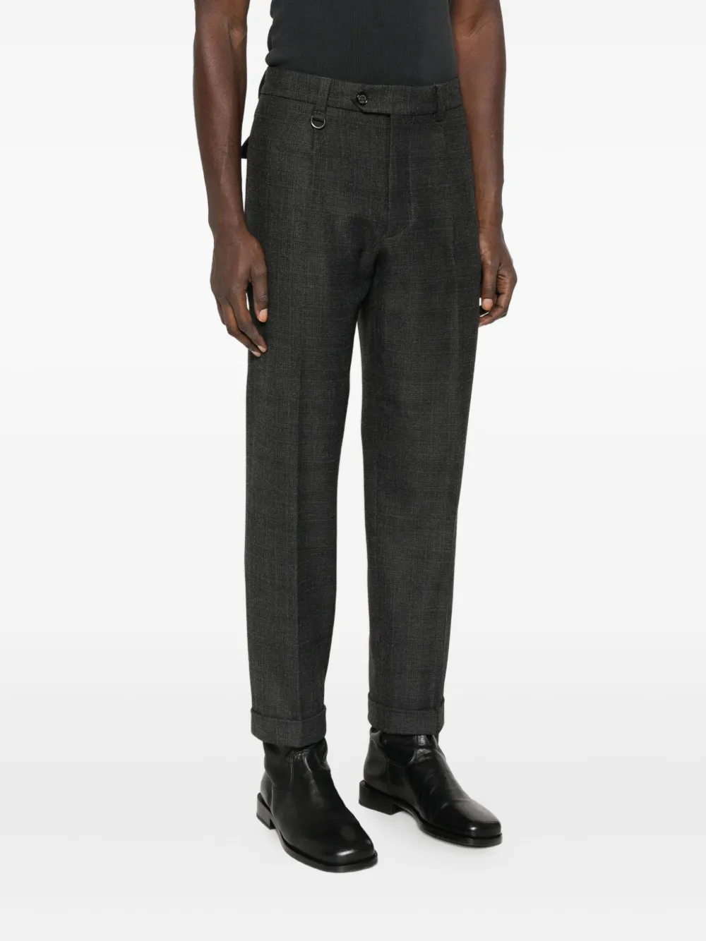 Paolo Pecora Pleat-detail Trousers In Gray