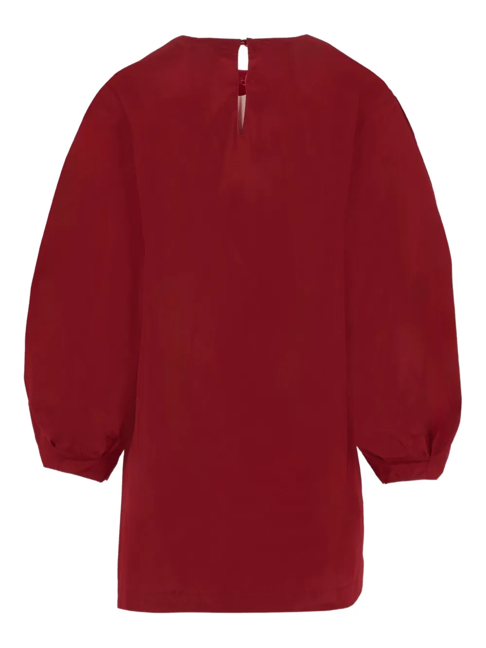 Simonetta Heart-bow Balloon-sleeves Dress In Brown