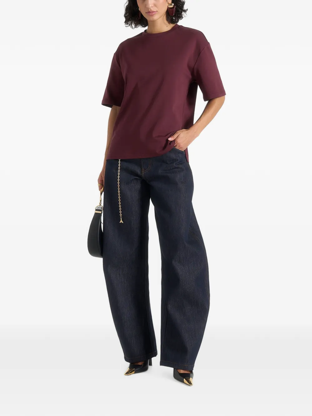 Manière De Voir TS007 relaxed-fit katoenen T-shirt Rood