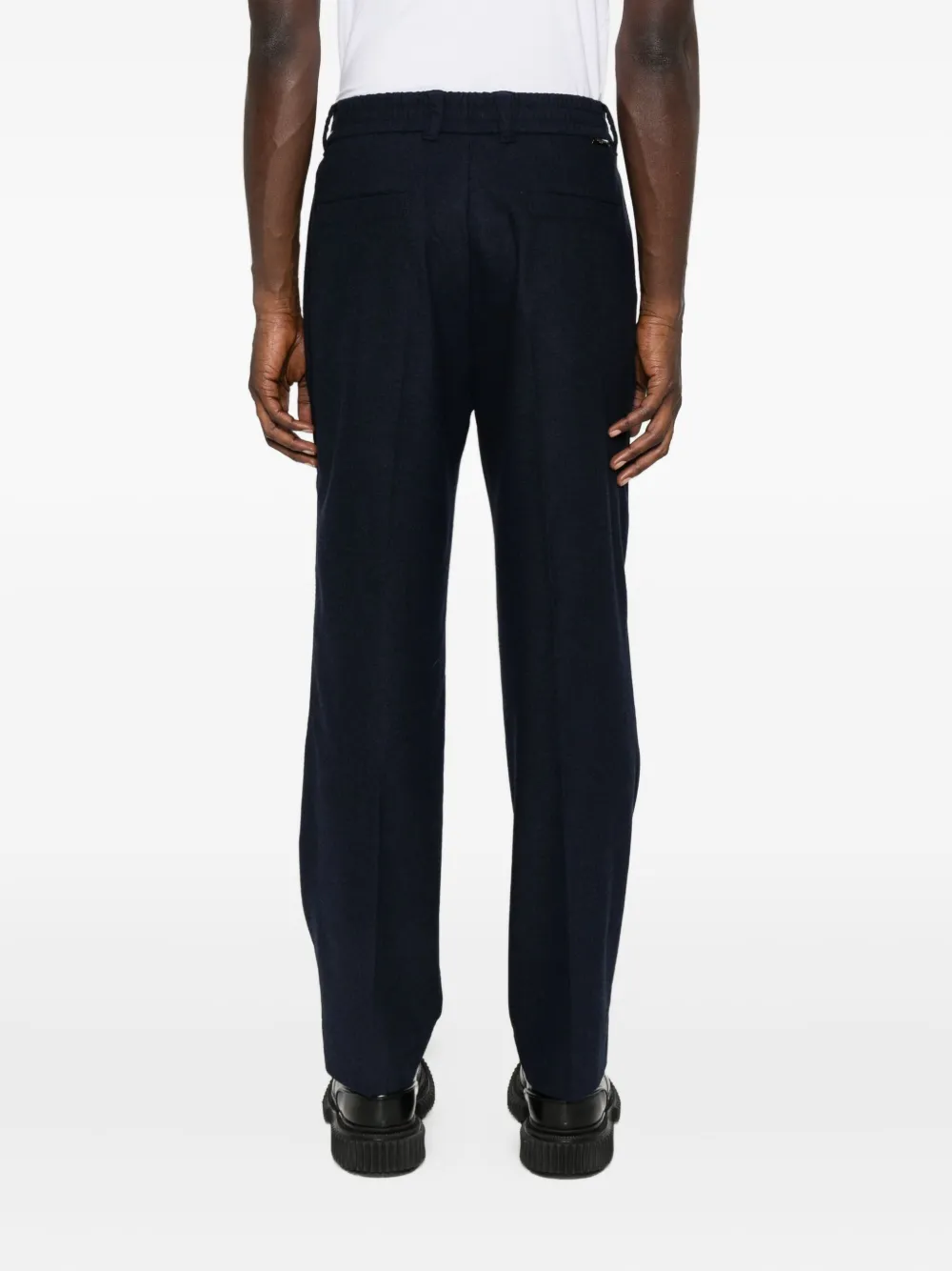 Paolo Pecora Pressed-crease Trousers In Blue