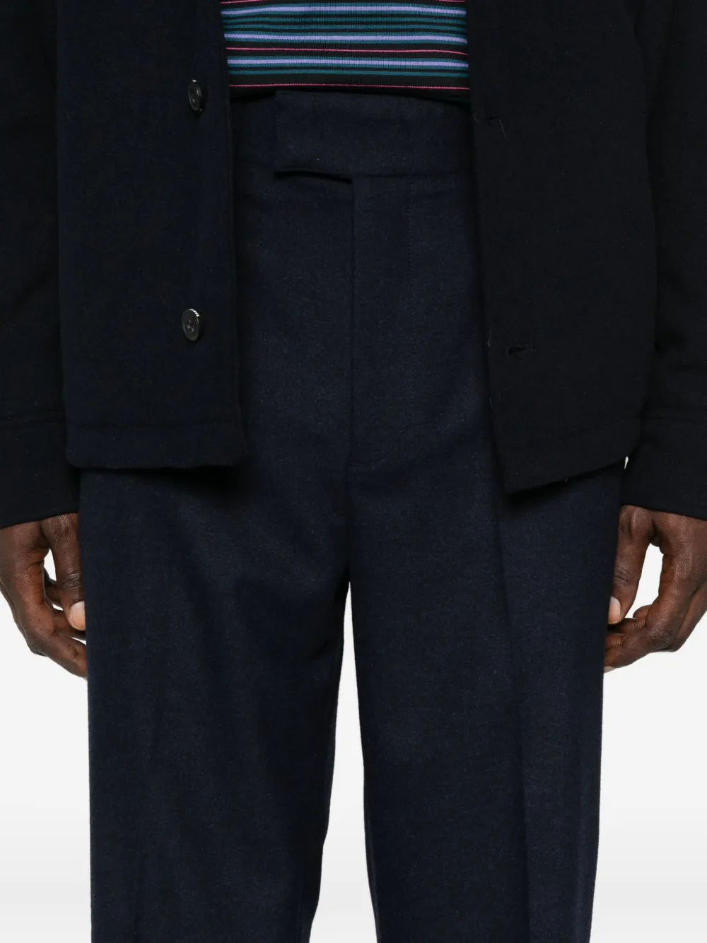 Paolo Pecora Pressed-crease Trousers In Blue