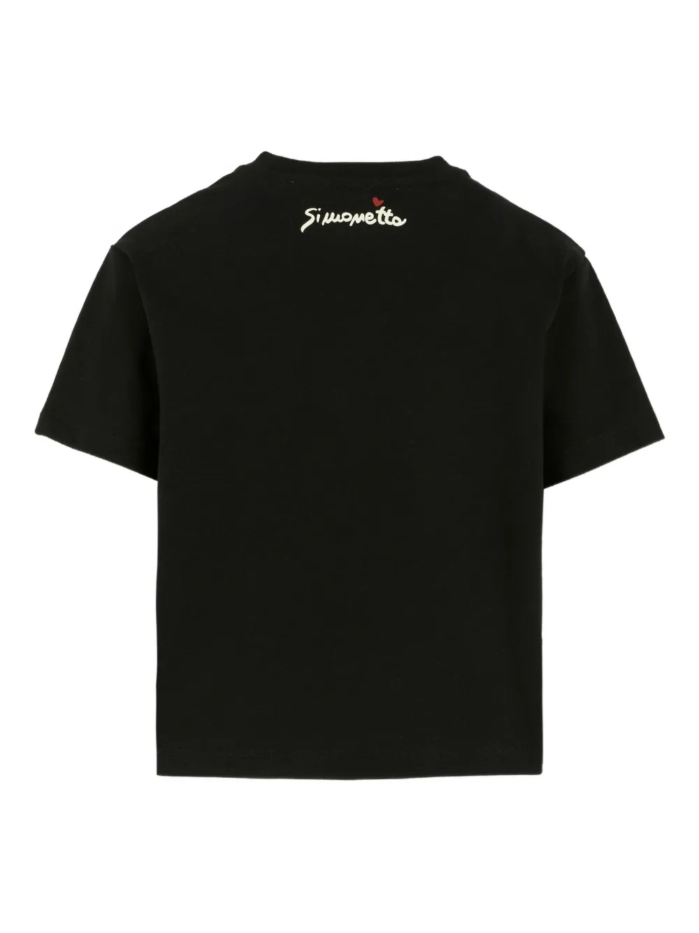 Simonetta Bow-embellished T-shirt In Black
