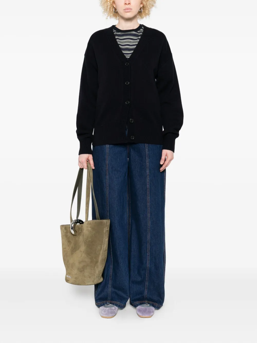 Rhea button-front V-neck cardigan | Cardigans | Image 2