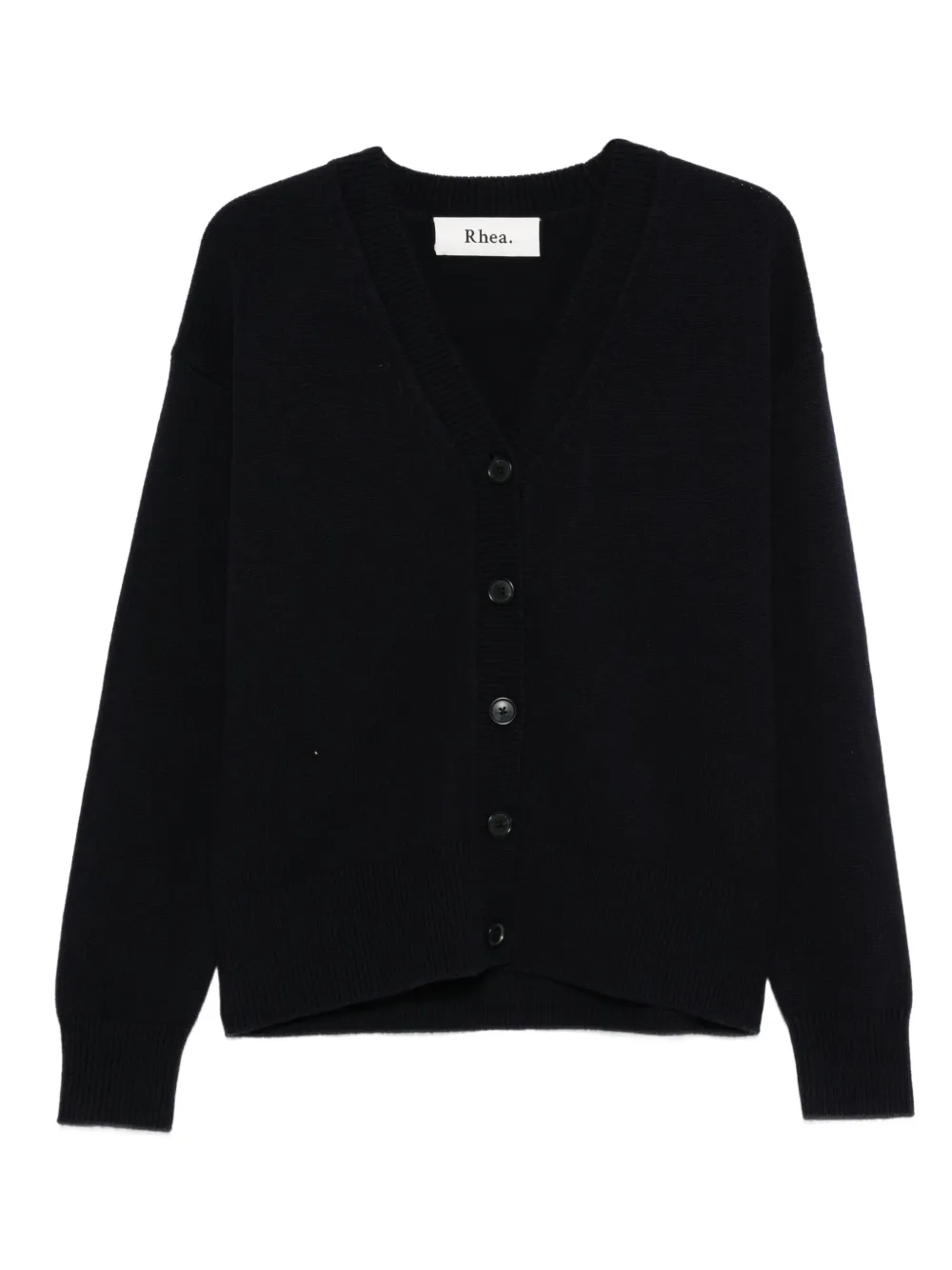 Rhea button-front V-neck cardigan | Blue | Image 1