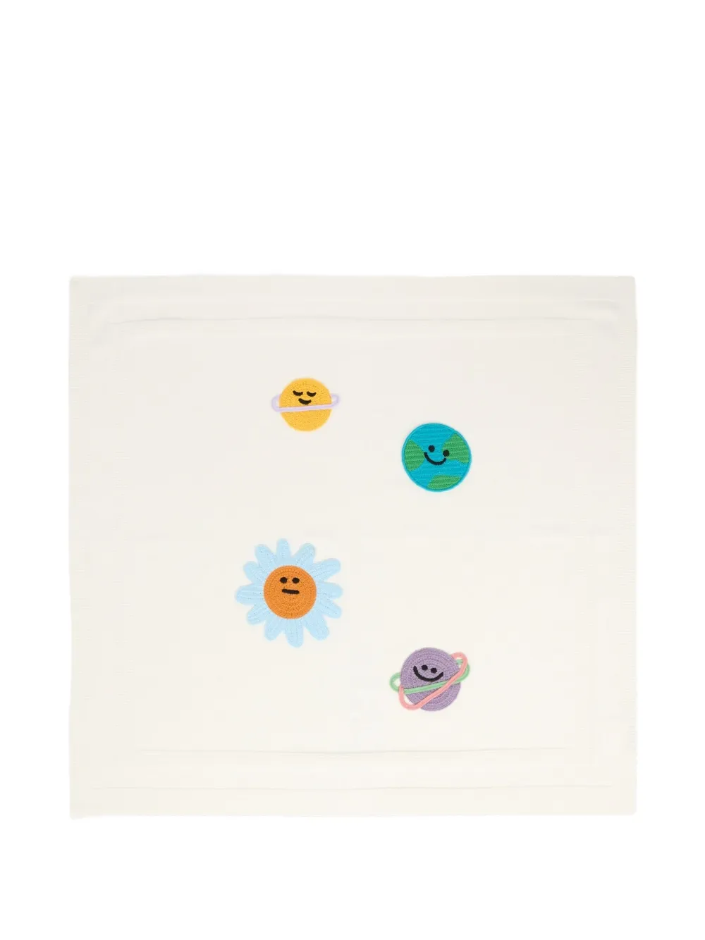 Stella McCartney Kids embroidered-planets organic-cotton blanket | Neutrals | Image 1