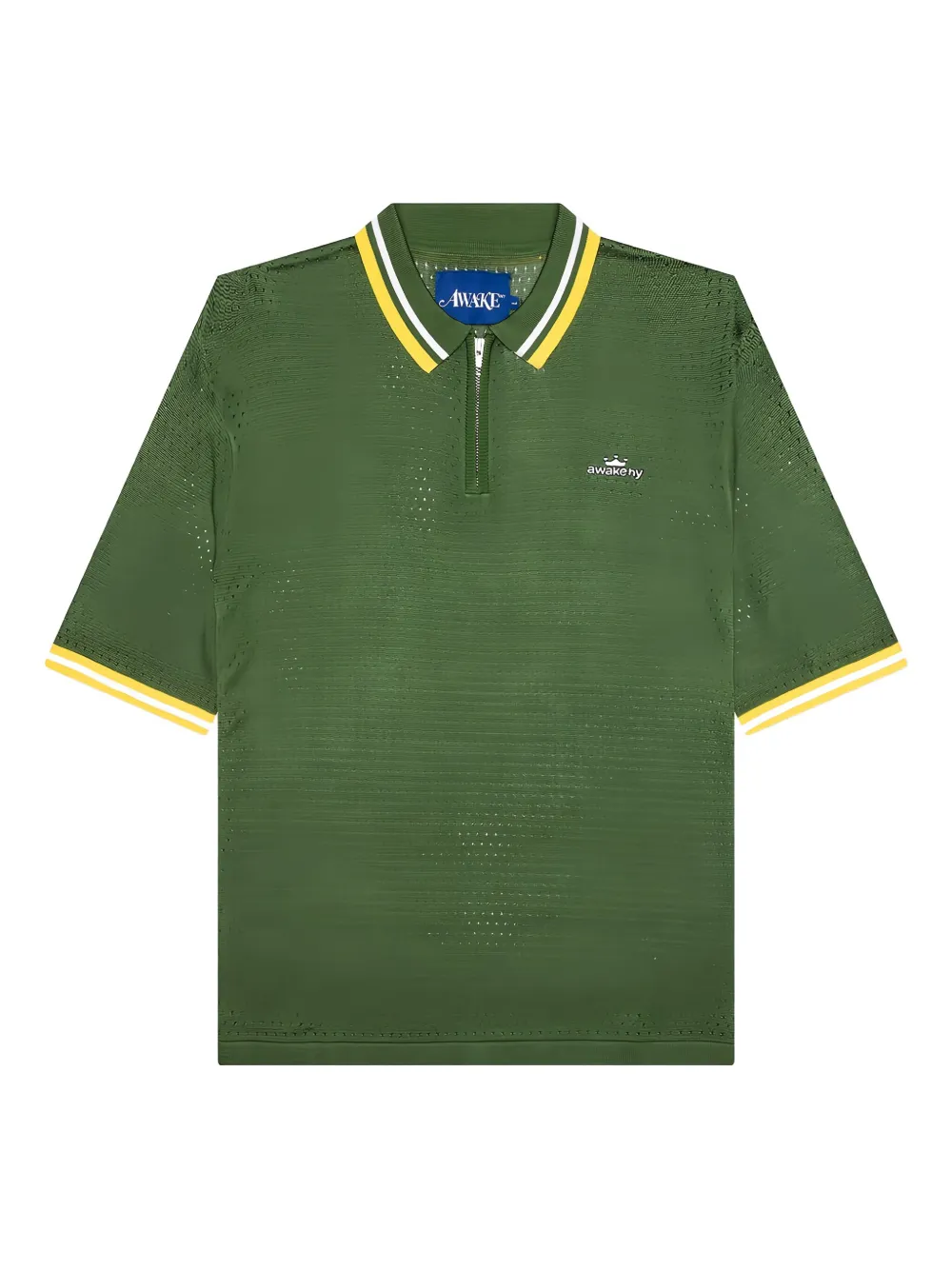 Awake NY zip-up polo shirt - Verde
