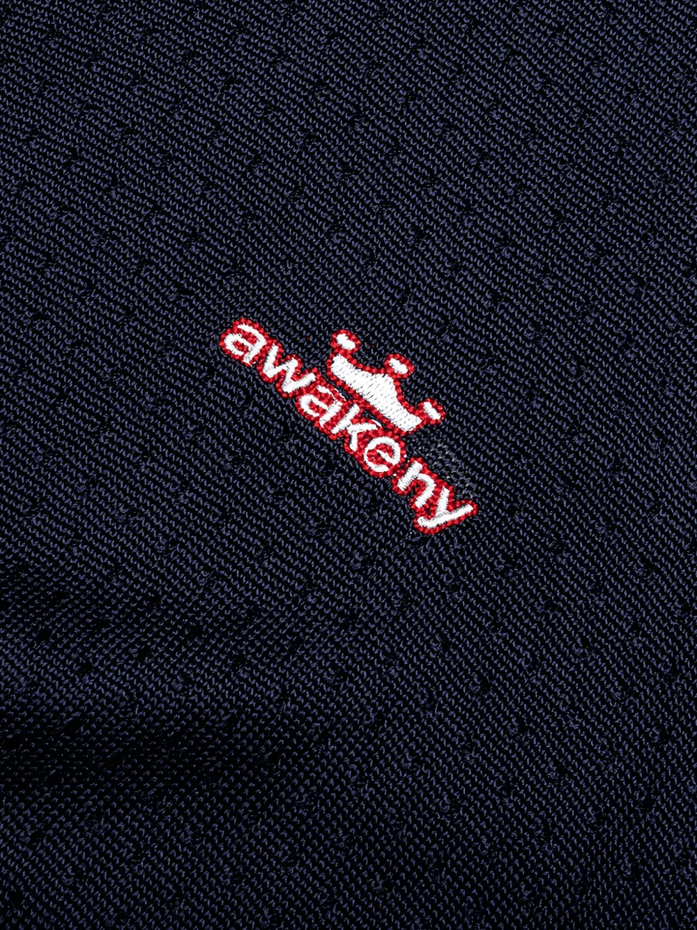 zip-neck polo shirt
