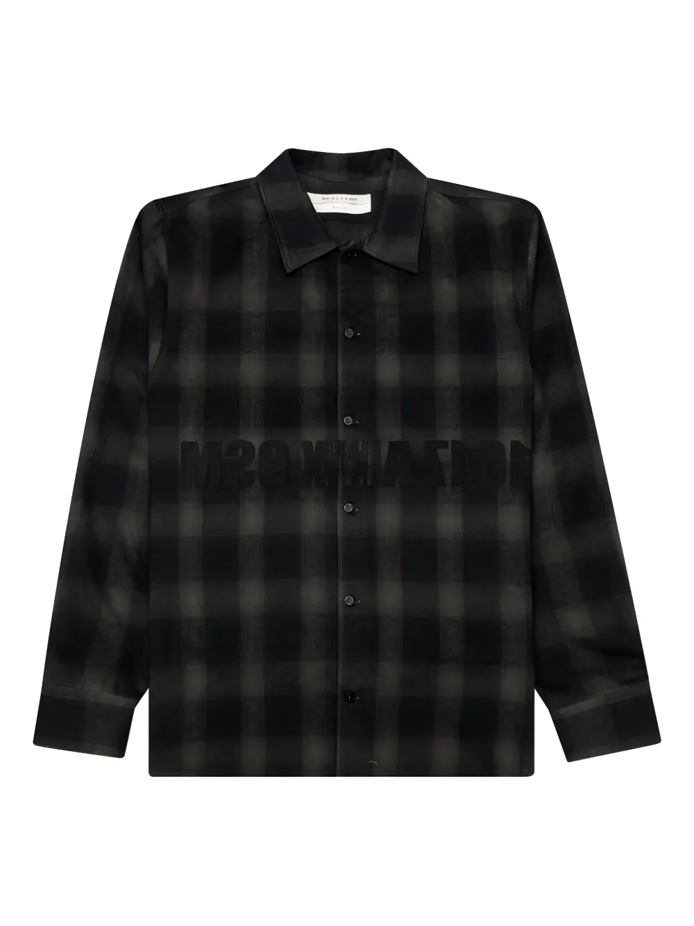 6 MONCLER 1017 ALYX 9SM チェック シャツ - ブラック 6 MONCLER 1017 ALYX 9SM チェック シャツ - ブラック