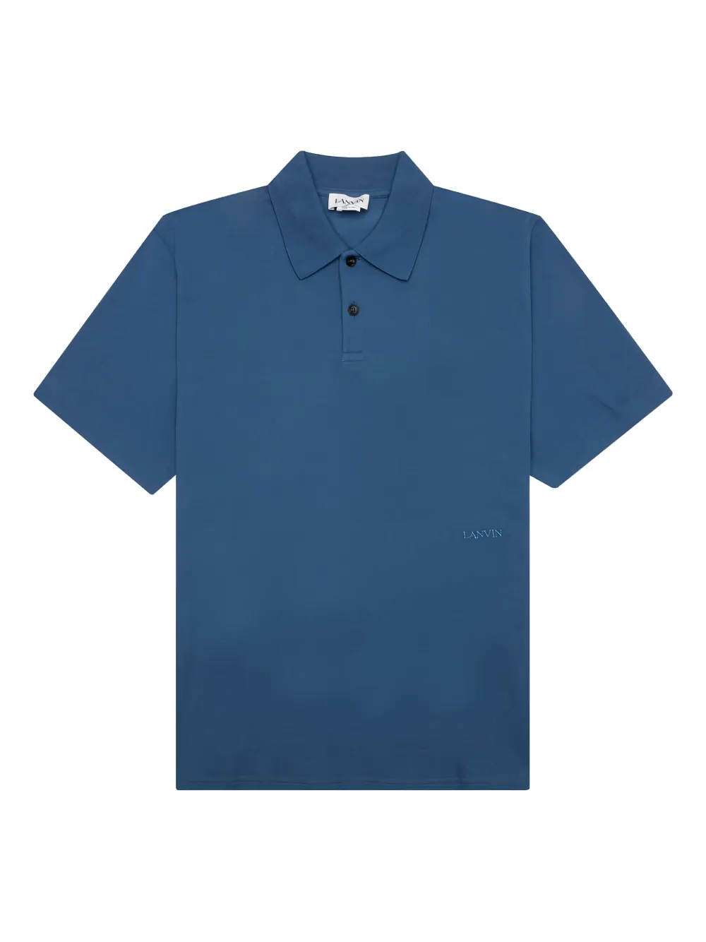 Lanvin curb-detail polo shirt | Blue | Image 1