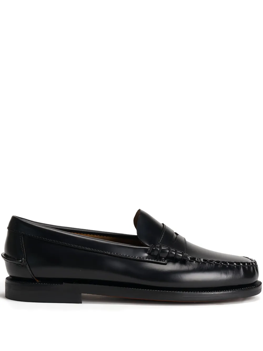 Sebago Dan Bordeaux Pull-on Loafers In Leather Woman In Black