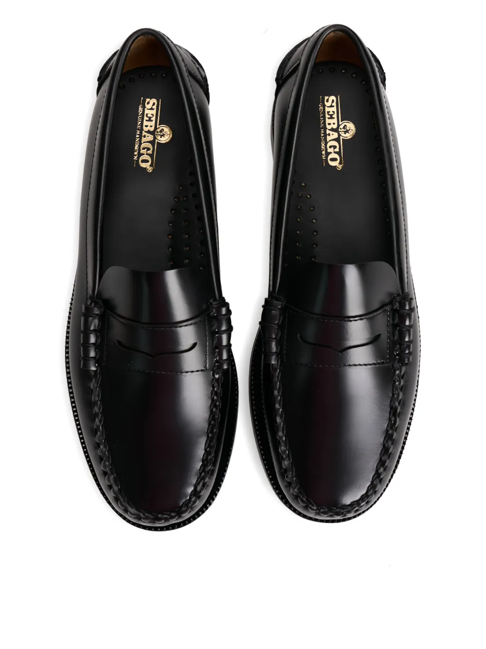 Sebago Dan Bordeaux Pull-on Loafers In Leather Woman In Black