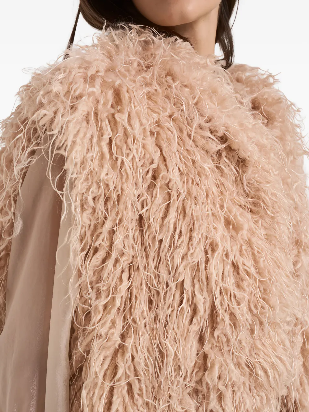 Forte Forte Shaggy Faux-fur Vest In Brown