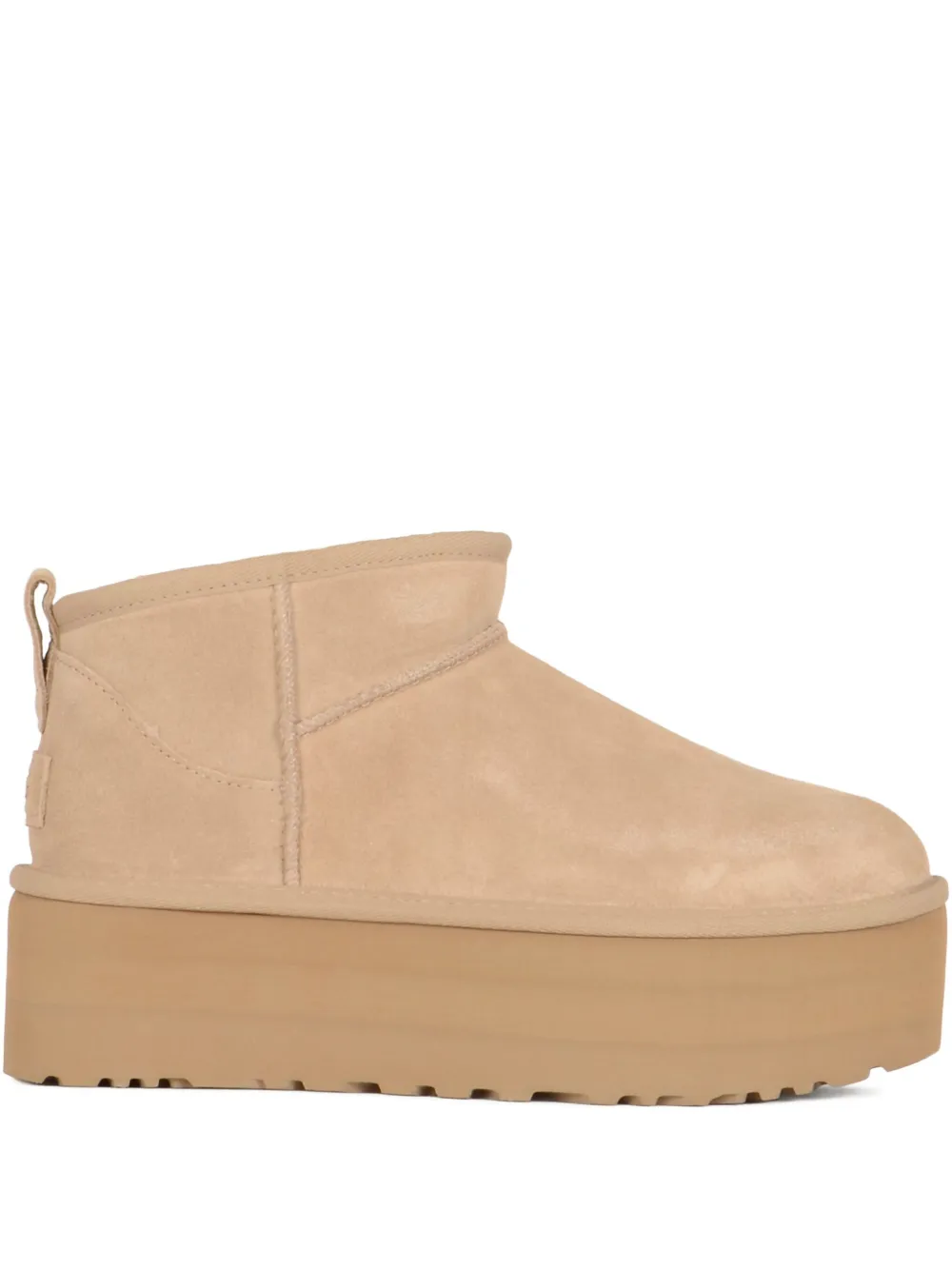 UGG Classic Ultra Mini platform suede ankle boots Brown