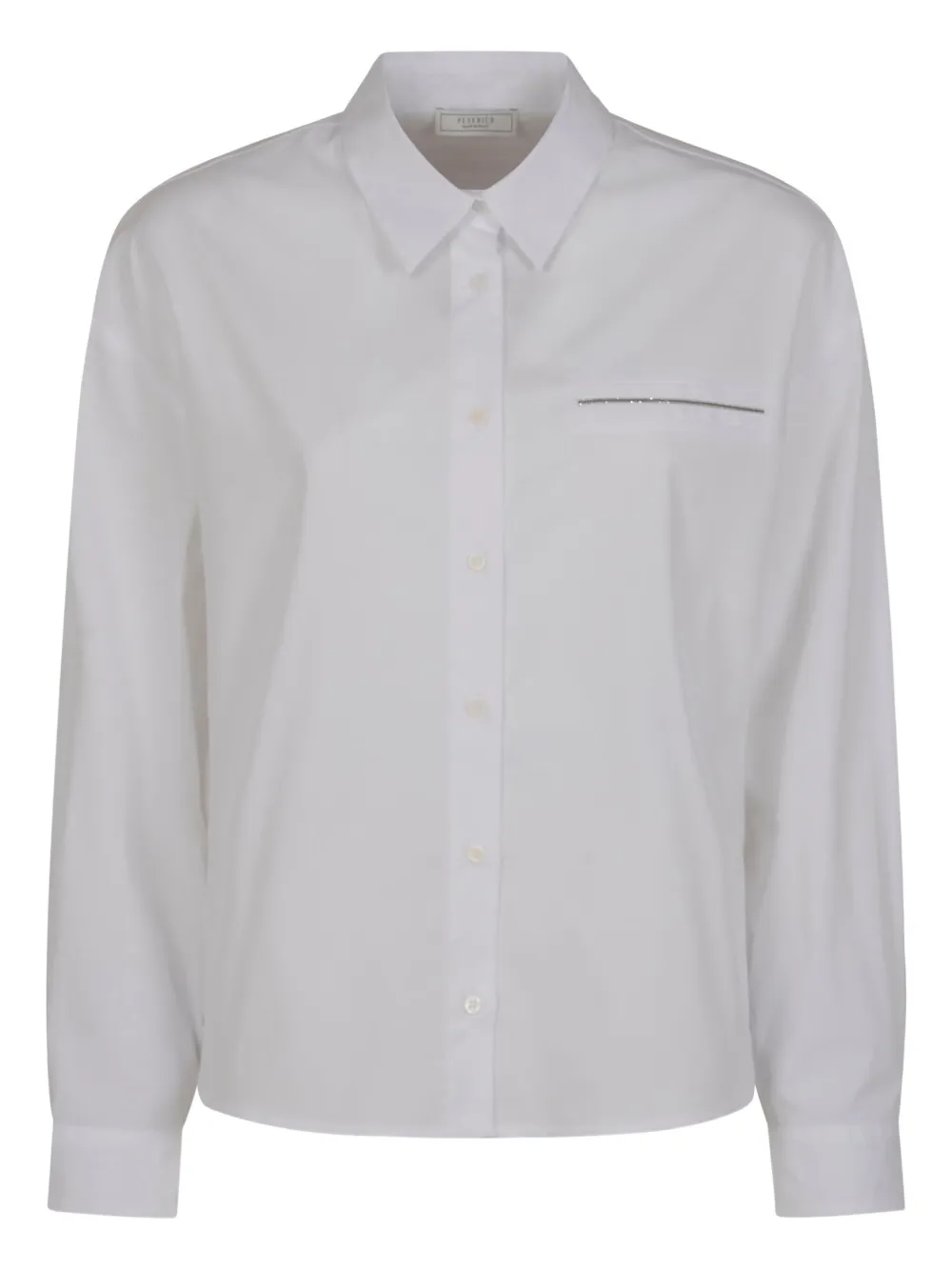 Peserico stud-embellished pocket shirt | White | Image 1