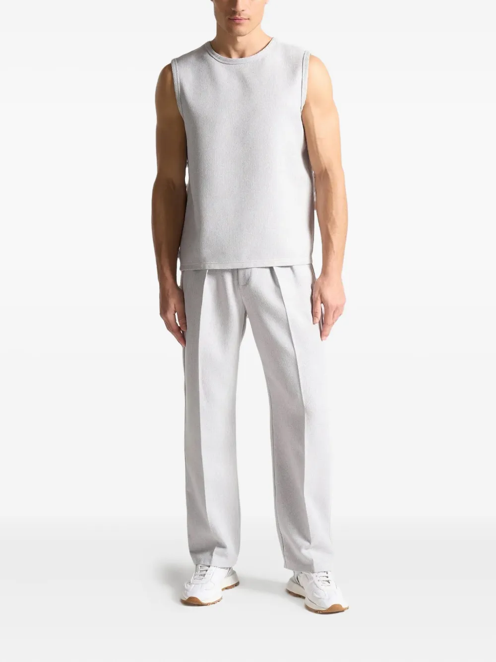 Manière De Voir Pierre Pleat Tailored Trousers In White
