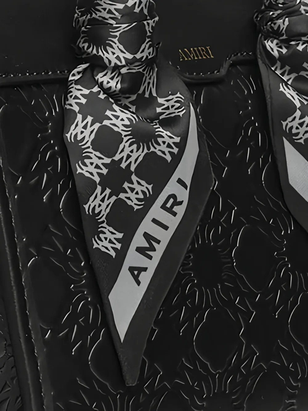 AMIRI MA Quad Micro triangel shopper met reliëf Zwart