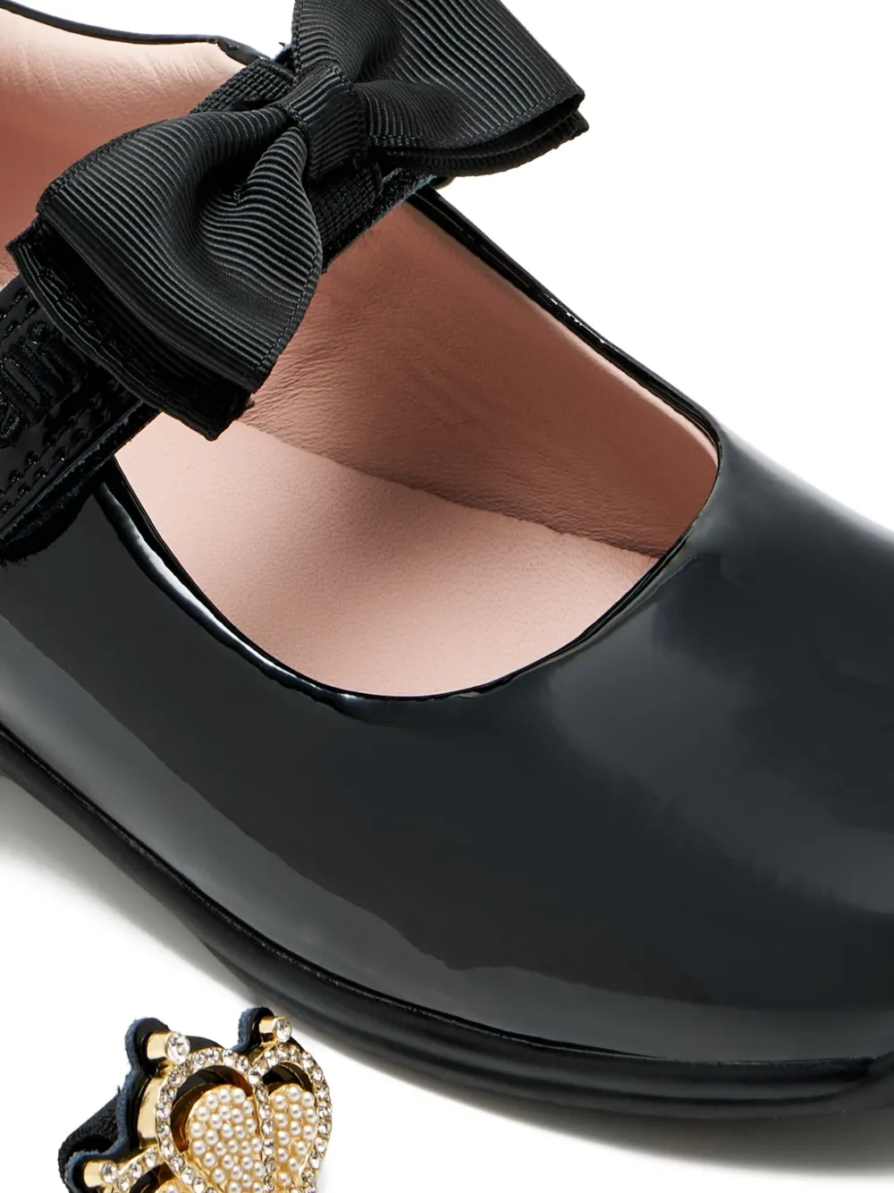 Lelli Kelly patent leather bow ballet flats Zwart
