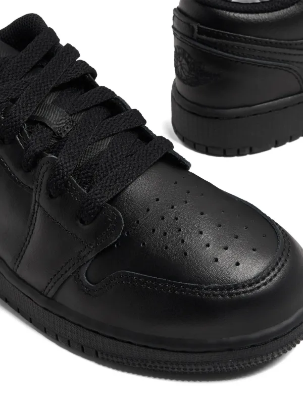 Nike Kids Baskets Air Jordan Low En Cuir Noir FARFETCH FR