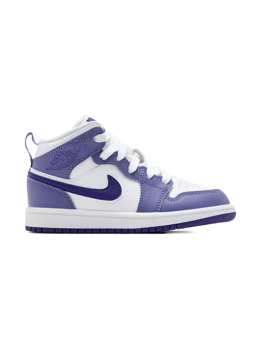 Nike Kids Jordan 1 Mid lace-up sneakers | Purple | Image 1
