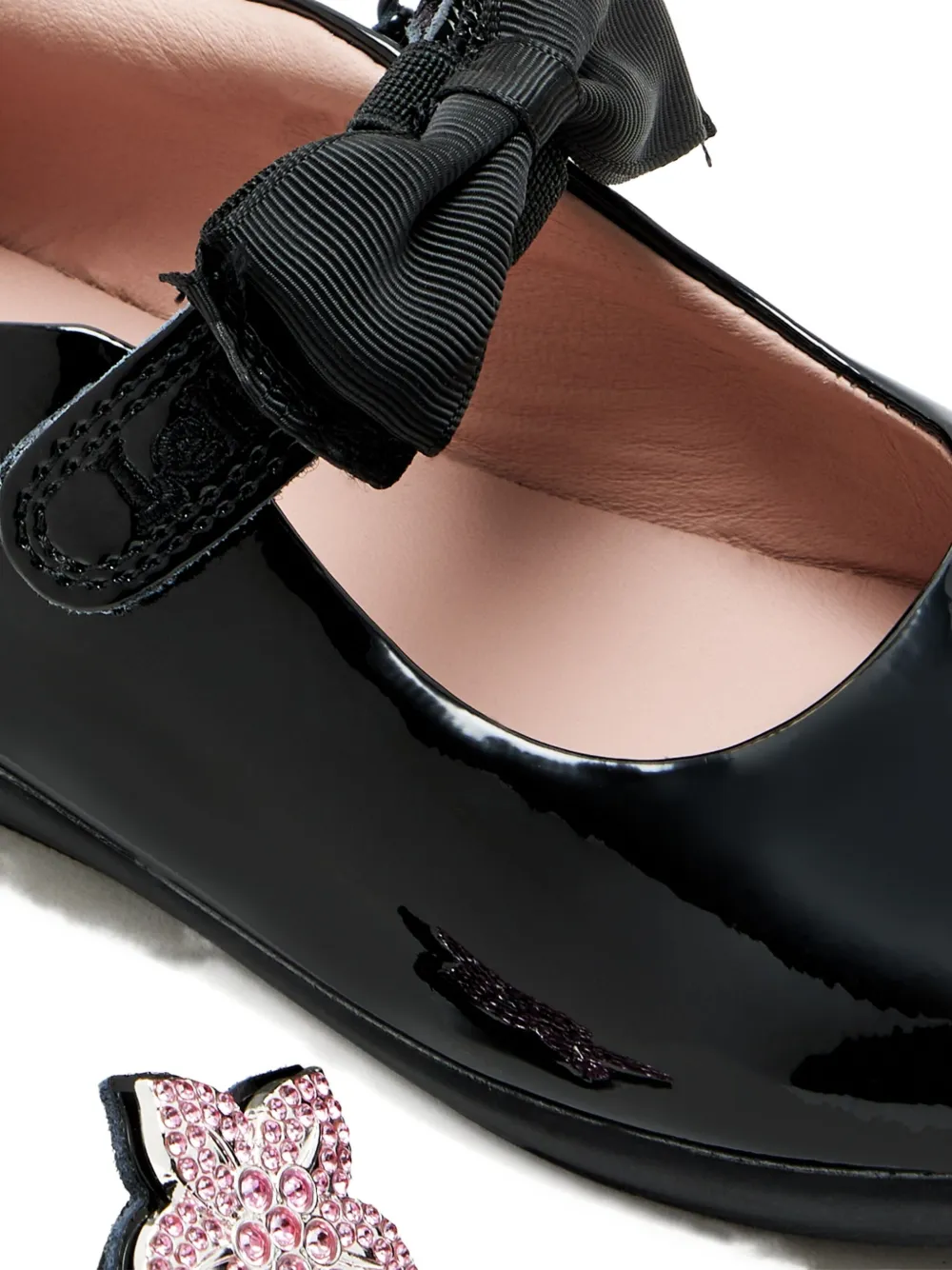 Lelli Kelly patent-leather bow ballet flats Black