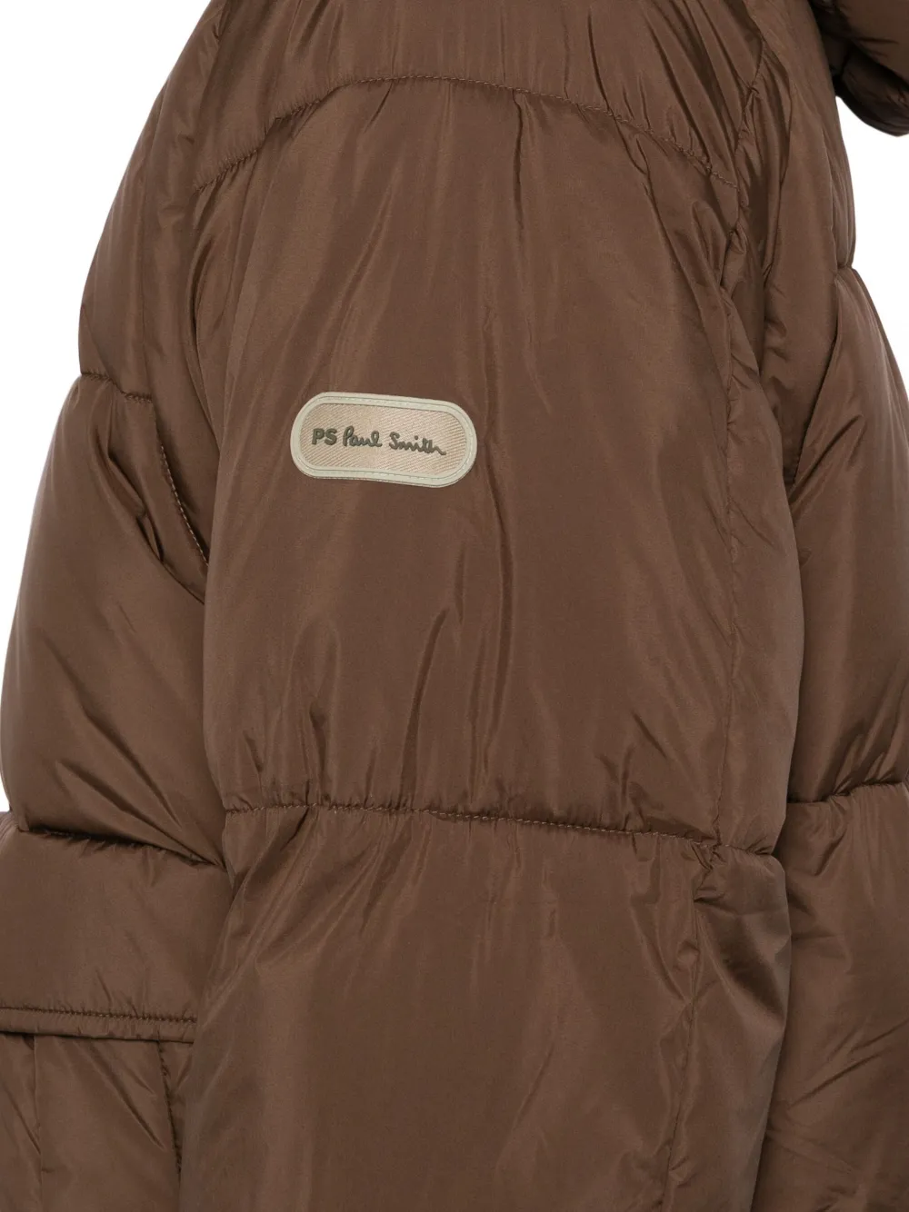 PS Paul Smith Gewatteerd jack met logopatch Bruin