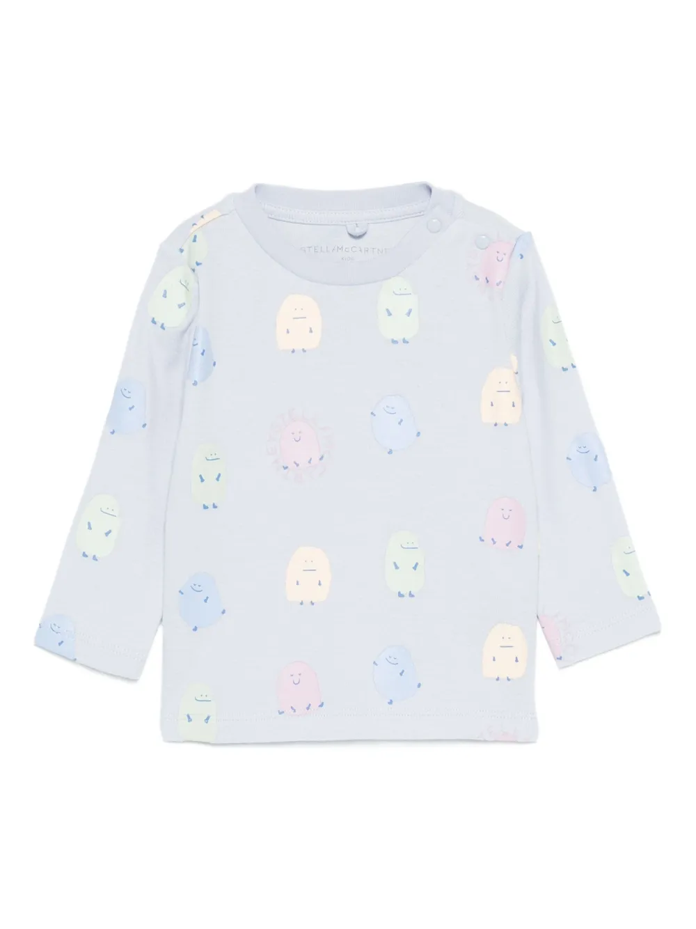 Stella McCartney Kids cartoon-print long-sleeve T-shirt | Blue | Image 1