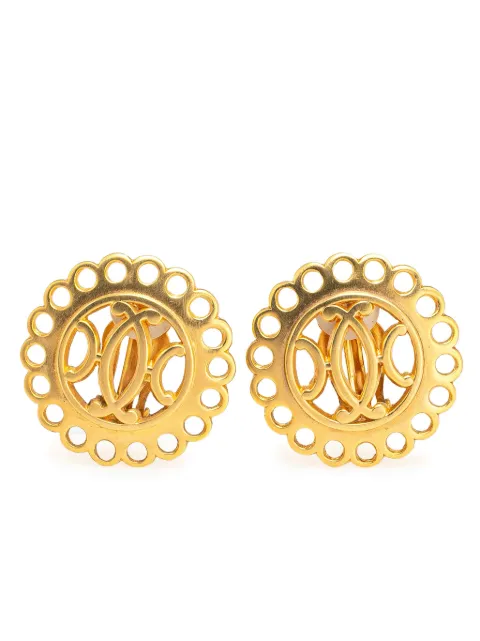 Hermès Pre-Owned 20th Century Gold Plated Bijouterie Fantaisie Clip on Earrings costume earrings