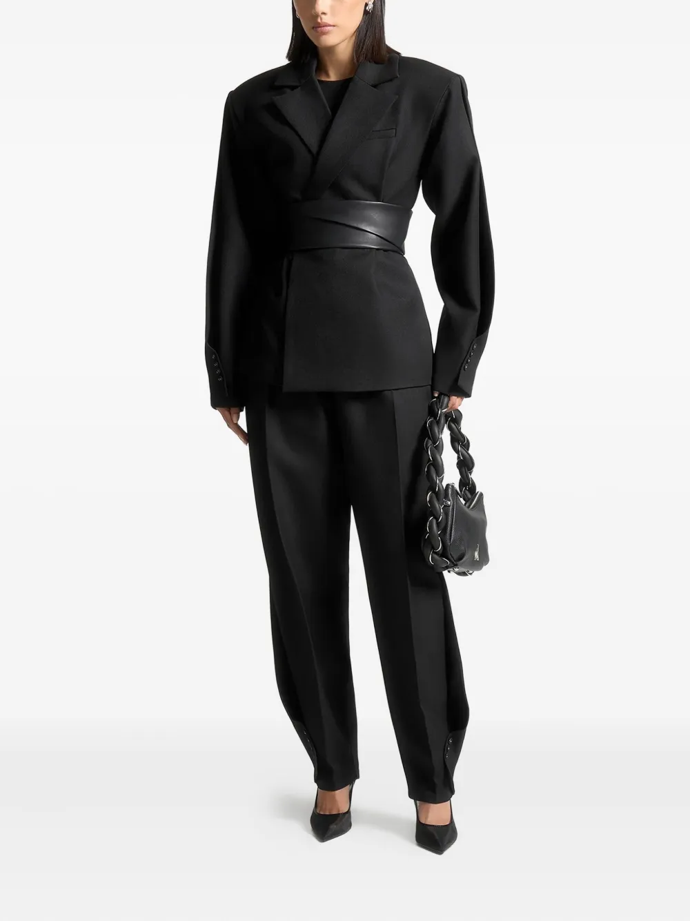 Manière De Voir Sophie twist-detail pleat trousers | Slacks | Image 2