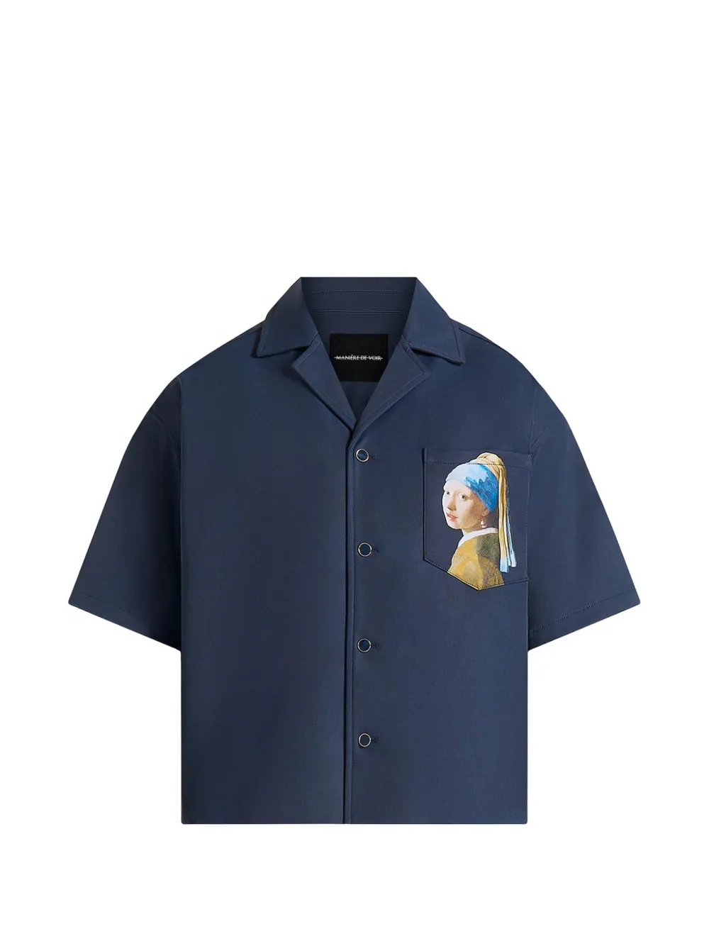 Manière De Voir Stephane pocket shirt - Blau