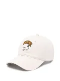 GANNI cat-embroidered baseball cap - Neutrals