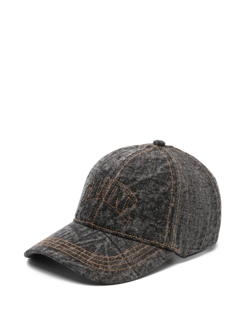GANNI embroidered baseball cap | Black | Image 1