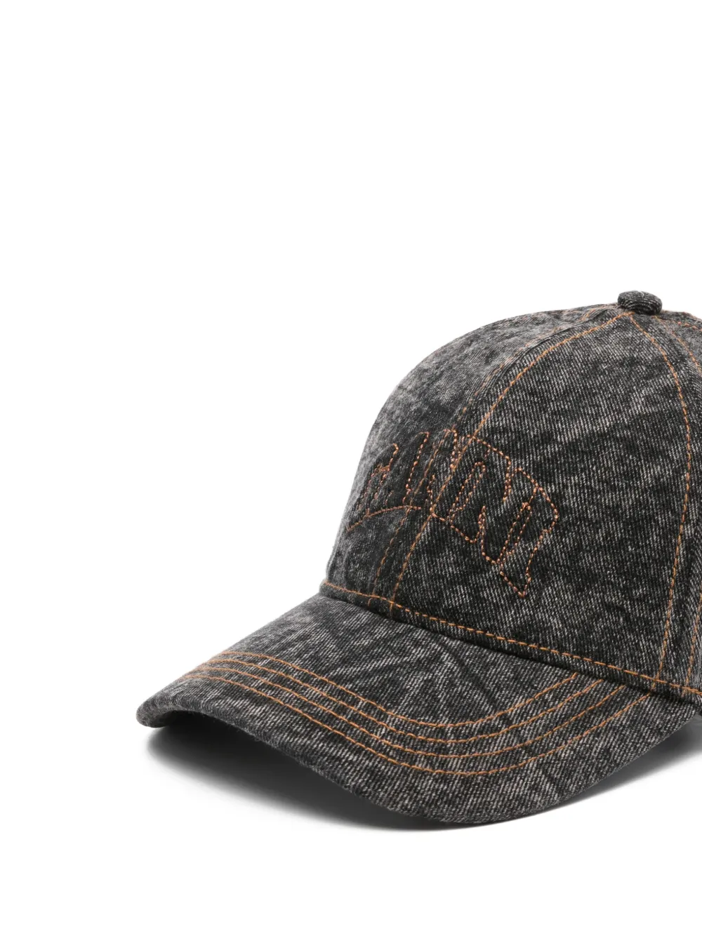 GANNI Honkbalpet met borduurwerk Zwart