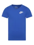 Nike Kids swoosh-logo crew-neck T-shirt - Blue