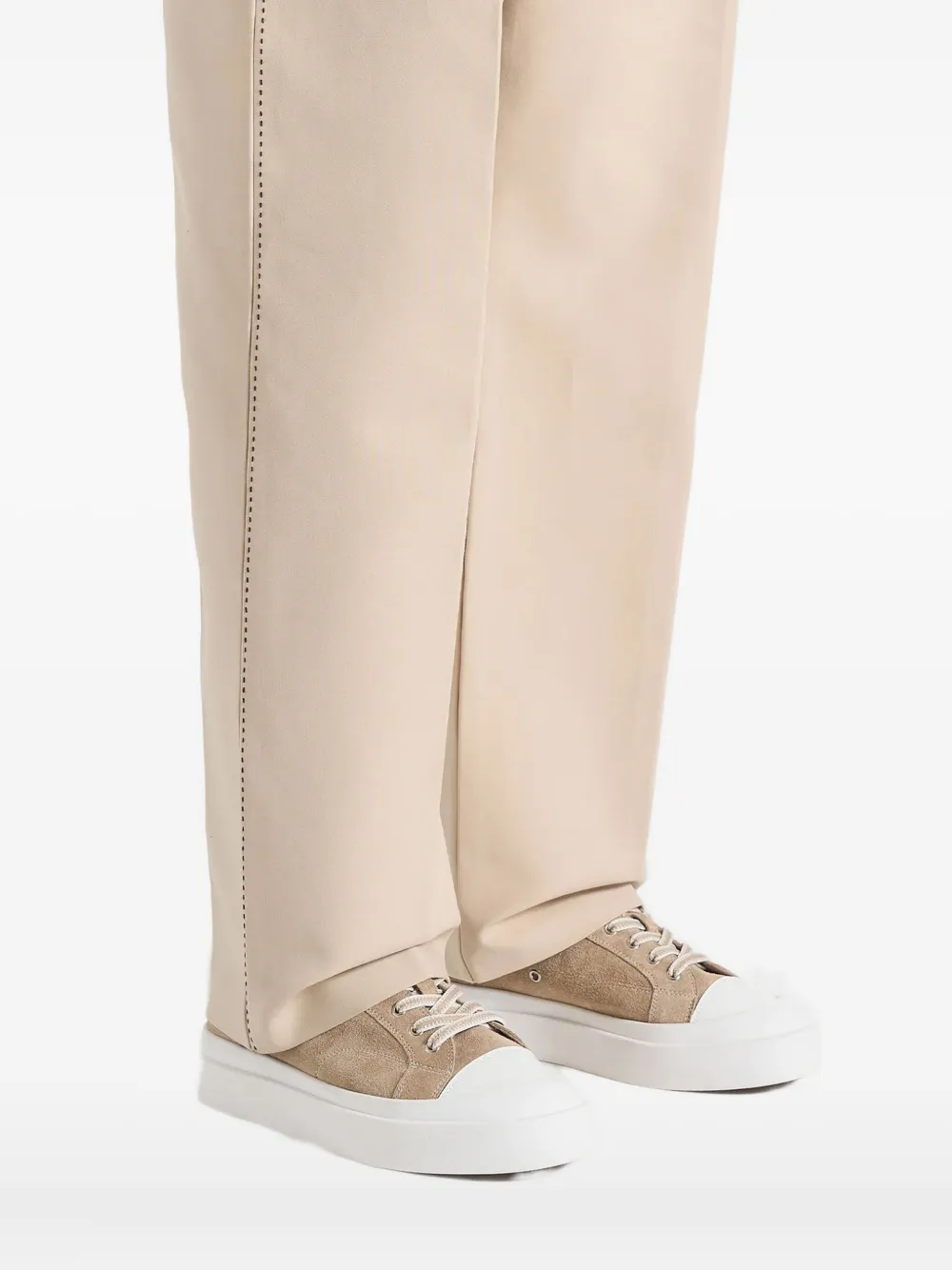 Manière De Voir Vienna contrast-stitch suede sneakers | Low-Tops | Image 2