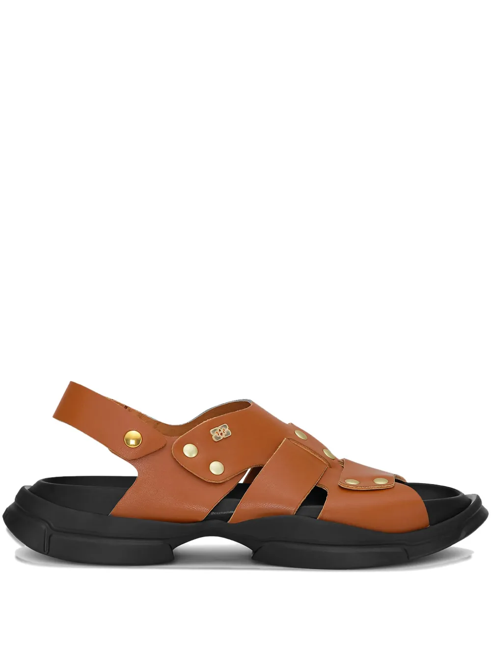GANNI Sandalen met studs Bruin