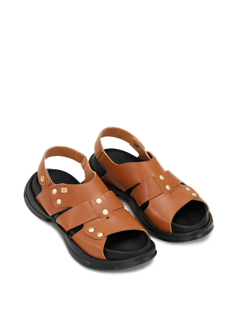 GANNI Sandalen met studs Bruin