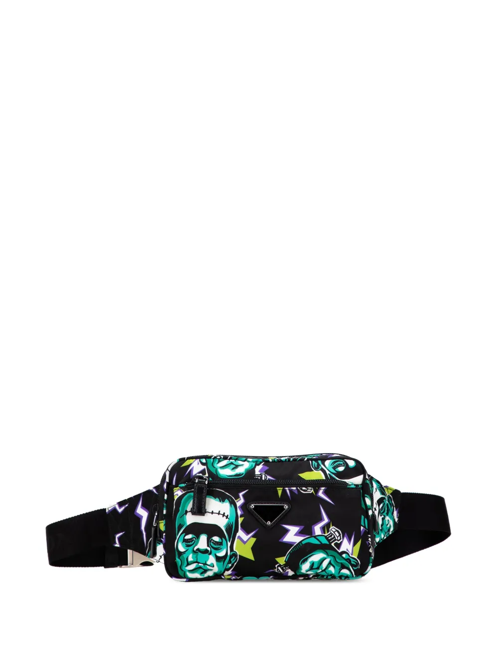 Prada Pre-Owned 2013-2025 Universal Studios Tessuto Frankenstein belt bag | Black | Image 1